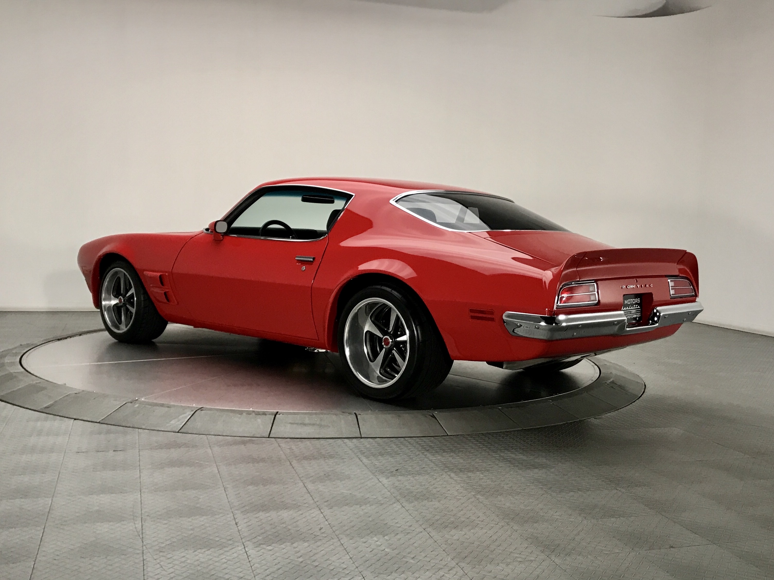 1972 Firebird Formula in a showroom, red